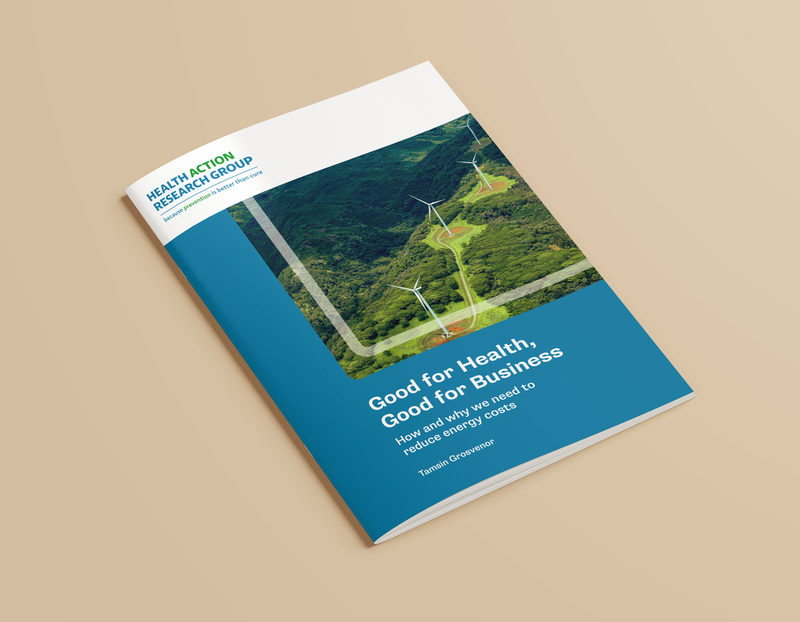 The cover of our report into the health and business benefits achieveable through changes in energy policy