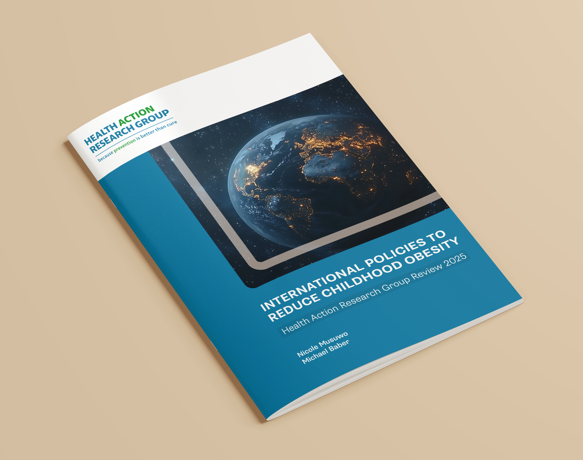 The cover of our report into Obesity Policies around the world